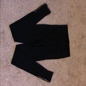 Zara Basic Leggings Zip Up Ankle